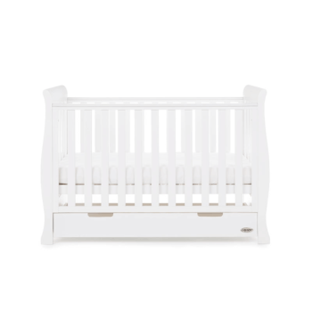 Obaby Stamford Mini Sleigh Cot Bed - White - Side 2