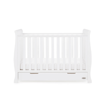 Obaby Stamford Mini Sleigh Cot Bed - White - Side 3