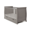 Obaby Stamford Classic Sleigh Cot Bed - Taupe Grey