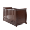 Obaby Stamford Classic Sleigh Cot Bed - Walnut