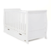 Obaby Stamford Classic Sleigh Cot Bed - White