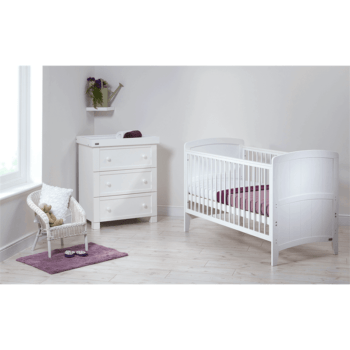 East Coast Venice Cot Bed - White - Lifestyle