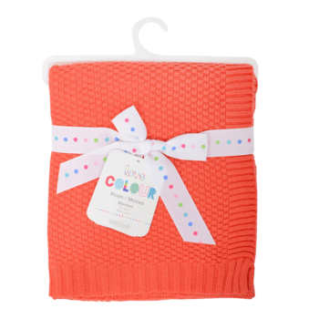 East Coast Knitted Blanket - Coral