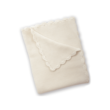 East Coast Knitted Blanket - Cream - Top