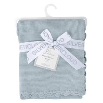 East Coast Knitted Blanket - Silver Blue