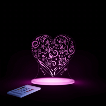 Aloka SleepyLights Nursery Night Light - Love Heart - Pink