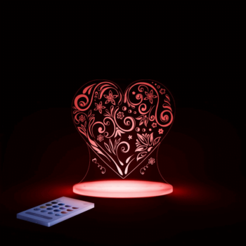 Aloka SleepyLights Nursery Night Light - Love Heart - Red