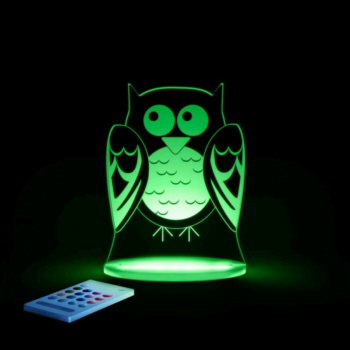 Aloka SleepyLights Nursery Night Light - Owl - Green