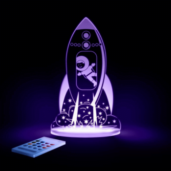 Aloka SleepyLights Nursery Night Light - Rocket - Purple