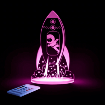 Aloka SleepyLights Nursery Night Light - Rocket - Pink