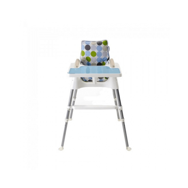 Beaba Cube Multi-functional Highchair - White and Turquoise