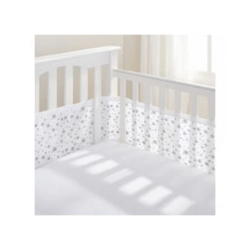 BreathableBaby Four-Sided Mesh Cot Liner - Twinkle Blue Design