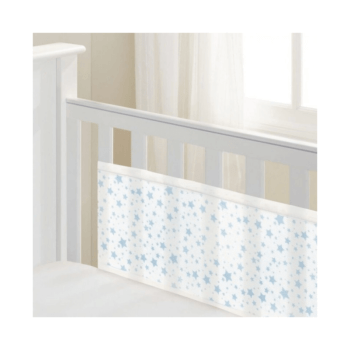 BreathableBaby Four-Sided Mesh Cot Liner - Twinkle Blue Zoom