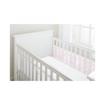 BreathableBaby Mesh Cot Liner - Twinkle Pink 1