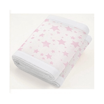 BreathableBaby Mesh Cot Liner - Twinkle Pink