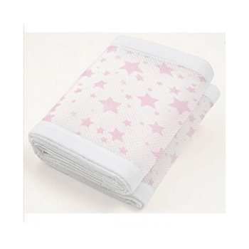 BreathableBaby Two-Sided Mesh Cot Liner - Twinkle Pink