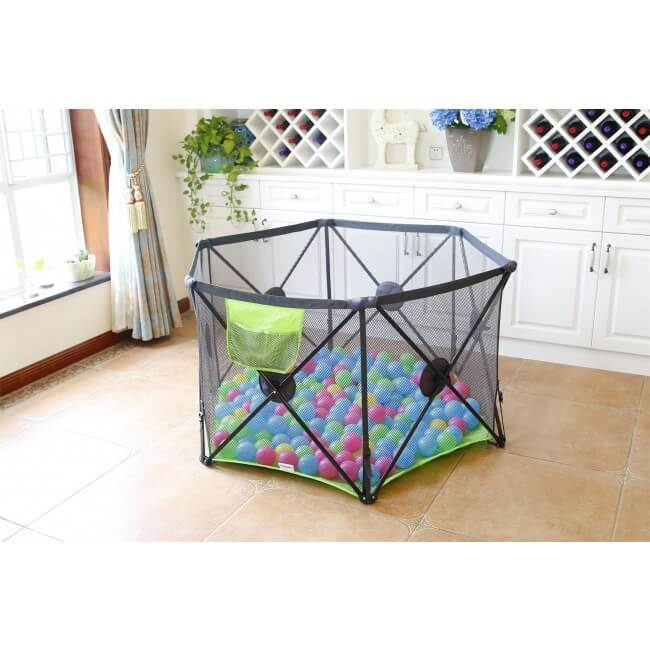 Callowesse Pop Up and Play Playpen with Securing Lock and Cushioned Guards Ball Pit
