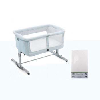 Chicco Next2Me Side Sleeping Crib & Free Fitted Sheet - Sky