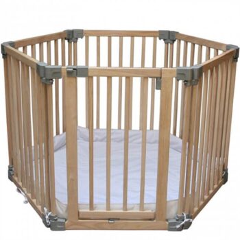 Clippasafe Wooden Playpen & Room Divider with white back ground