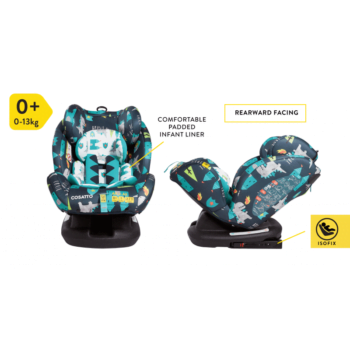 Cosatto All In All Group 0+/1/2/3 Car Seat - Dragon Kingdom - Info 0+