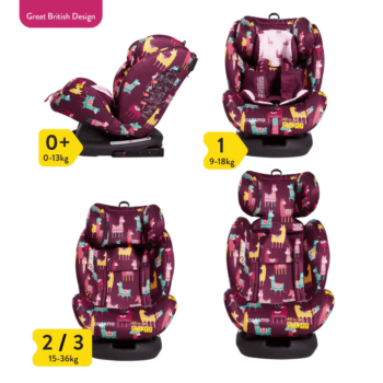 Cosatto All In All Group 0+/1/2/3 Car Seat - Llamarama - Info