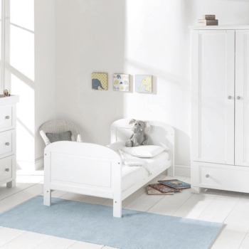 East Coast Angelina Cot Bed - White / Grey - Lifestyle 2