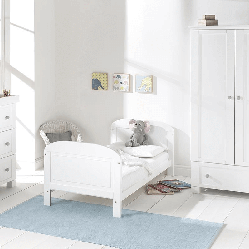 East Coast Angelina Cot Bed - White / Grey