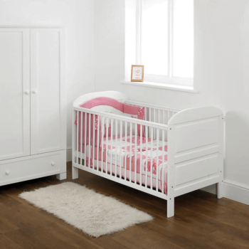 East Coast Angelina Cot Bed - White - Lifestyle