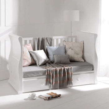 East Coast Alaska Sleigh Cot Bed - White - Lifestyle 2