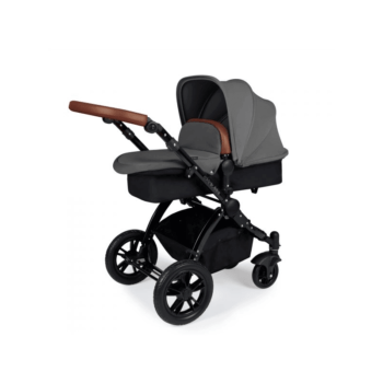Ickle Bubba Stomp V3 All-In-One Travel System - Graphite Grey / Black - Carrycot Side