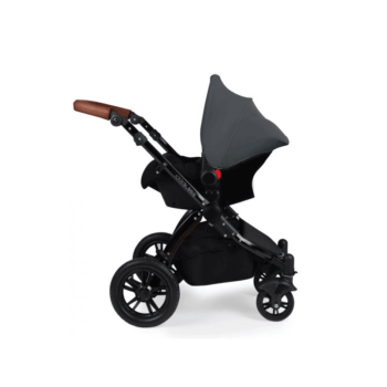 Ickle Bubba Stomp V3 All-In-One Travel System - Graphite Grey / Black - Car Seat Side