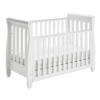 Eva Sleigh Dropside Cot Bed with Drawer - White 3
