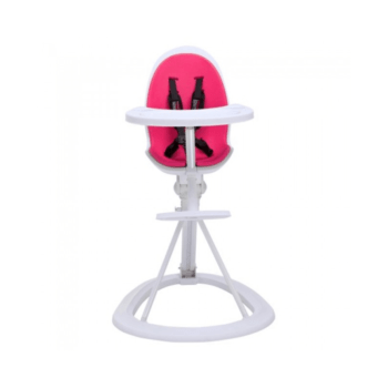 Ickle Bubba Orb Highchair - Pink on White Frame Front