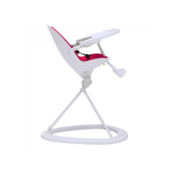 Ickle Bubba Orb Highchair - Pink on White Frame Recline