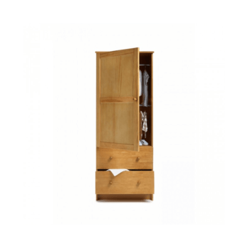 Obaby Single Wardrobe - Country Pine Open