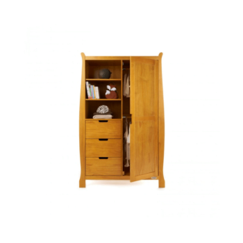 Obaby Stamford 3 Piece Room Set - Country Pine Wardrobe Open