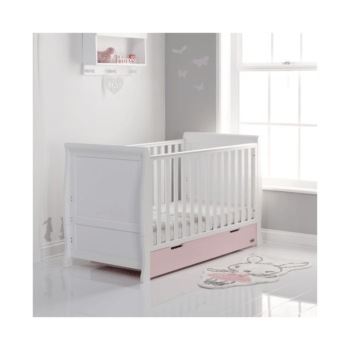 Obaby Stamford 3 Piece Room Set - White with Eton Mess Cot