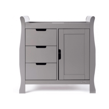 Obaby Stamford Cot Bed 2 Piece Room Set - Taupe Grey Changer