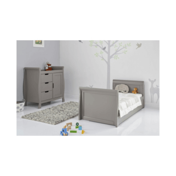 Obaby Stamford Cot Bed 2 Piece Room Set - Taupe Grey Inside 2