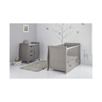 Obaby Stamford Cot Bed 2 Piece Room Set - Taupe Grey Inside