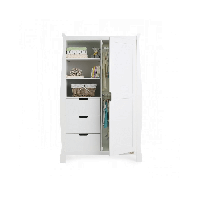 Obaby Stamford Double Wardrobe - White