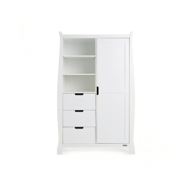 Photos - Wardrobe Obaby Stamford Double  - White BSR5154WHT 