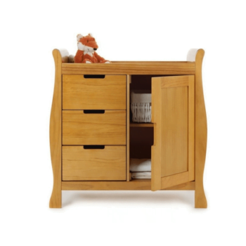 Obaby Stamford Mini 2 Piece Room Set - Country Pine Changer open