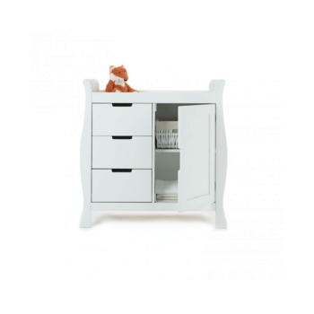 Obaby Stamford Mini 3 Piece Room Set - White Changer Open