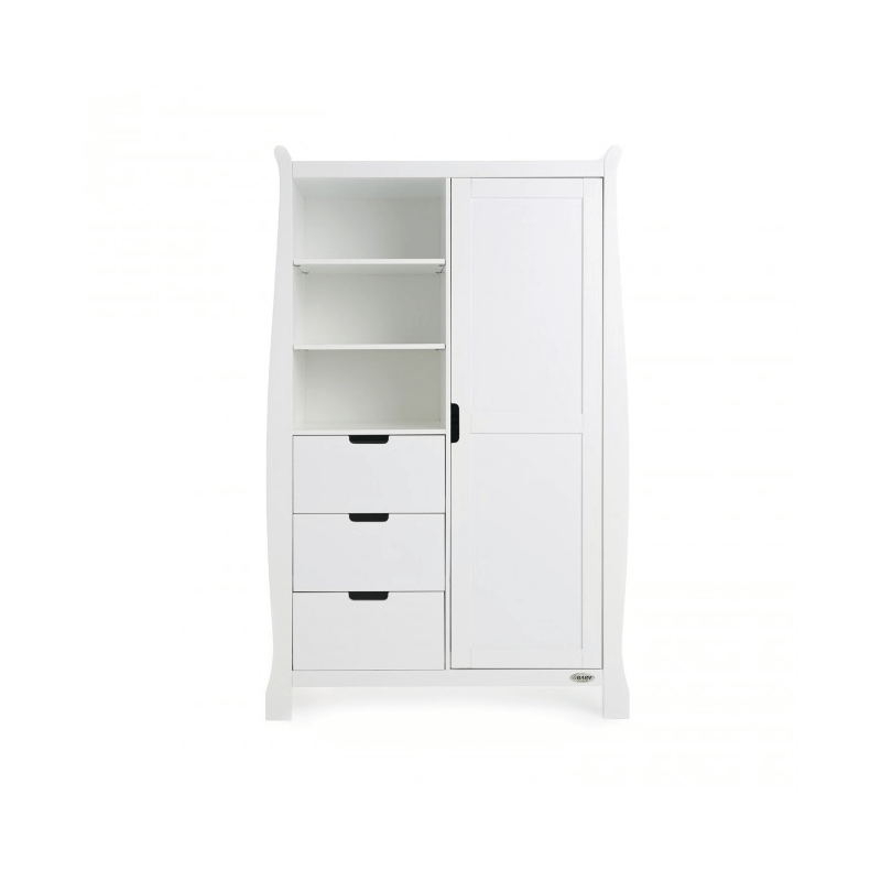 Obaby Stamford Mini 3 Piece Room Set - White Wardrobe