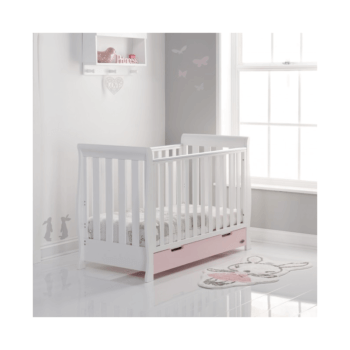 Obaby Stamford Mini 3 Piece Room Set - White with Eton Mess Cot