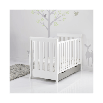 Obaby Stamford Mini 3 Piece Room Set - White with Taupe Grey Cot