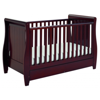 Stella Sleigh Cot Bed - Brown-1