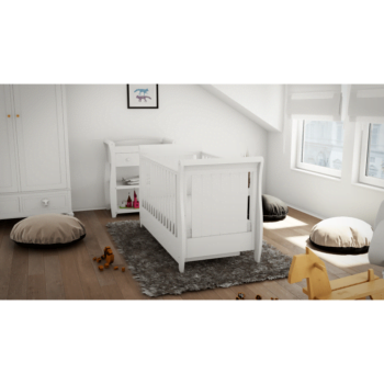 Stella Sleigh Cot Bed - White-10