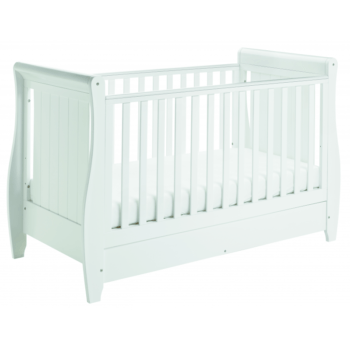 Stella Sleigh Cot Bed - White-2